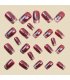 NA101 - Burgundy French-Style Glitter Nails